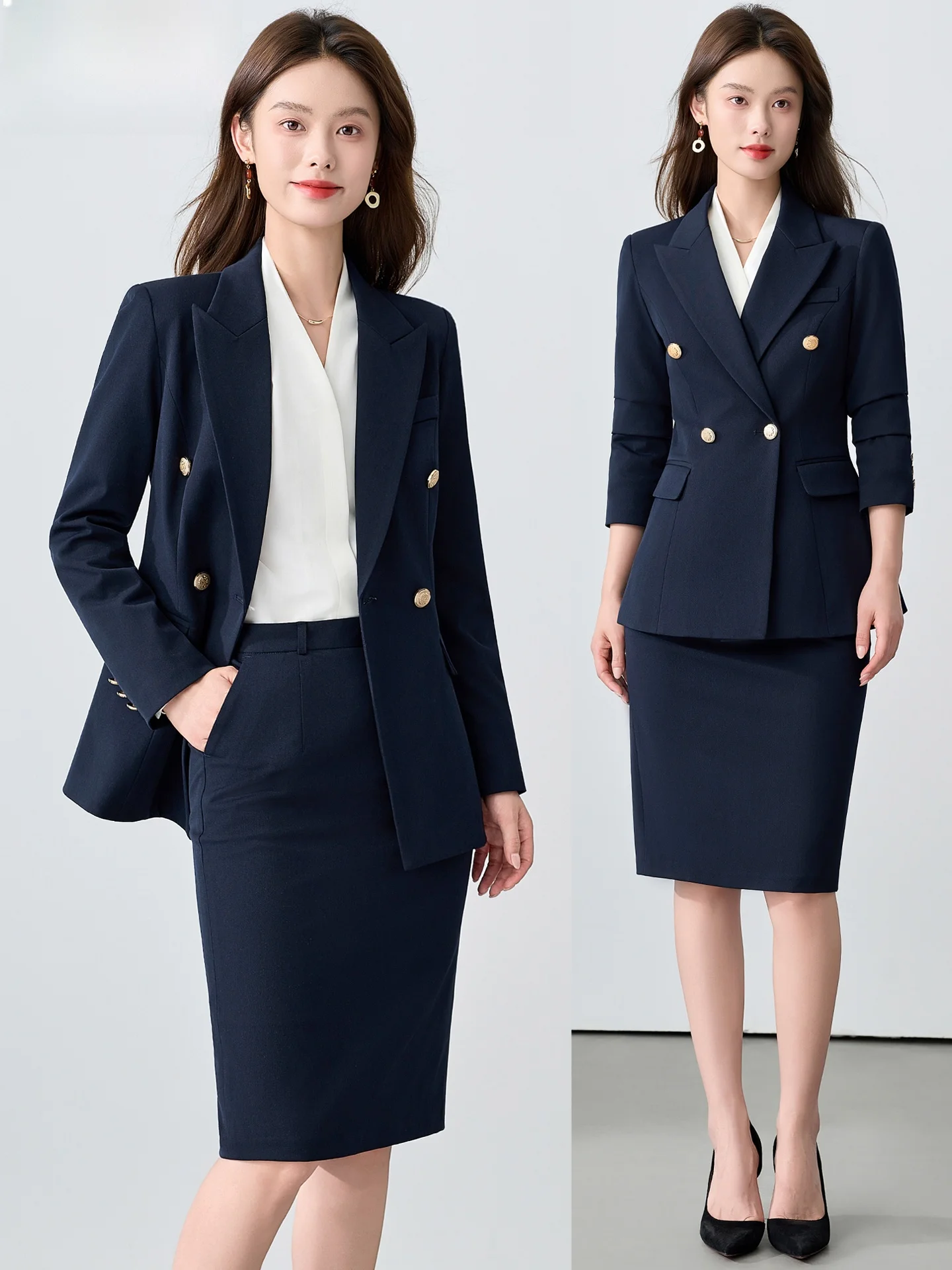 Olive Green Suit Short Skirt Set Women's Formal Career Interview Outfit Professional Suit Jacket Career  Dress Code