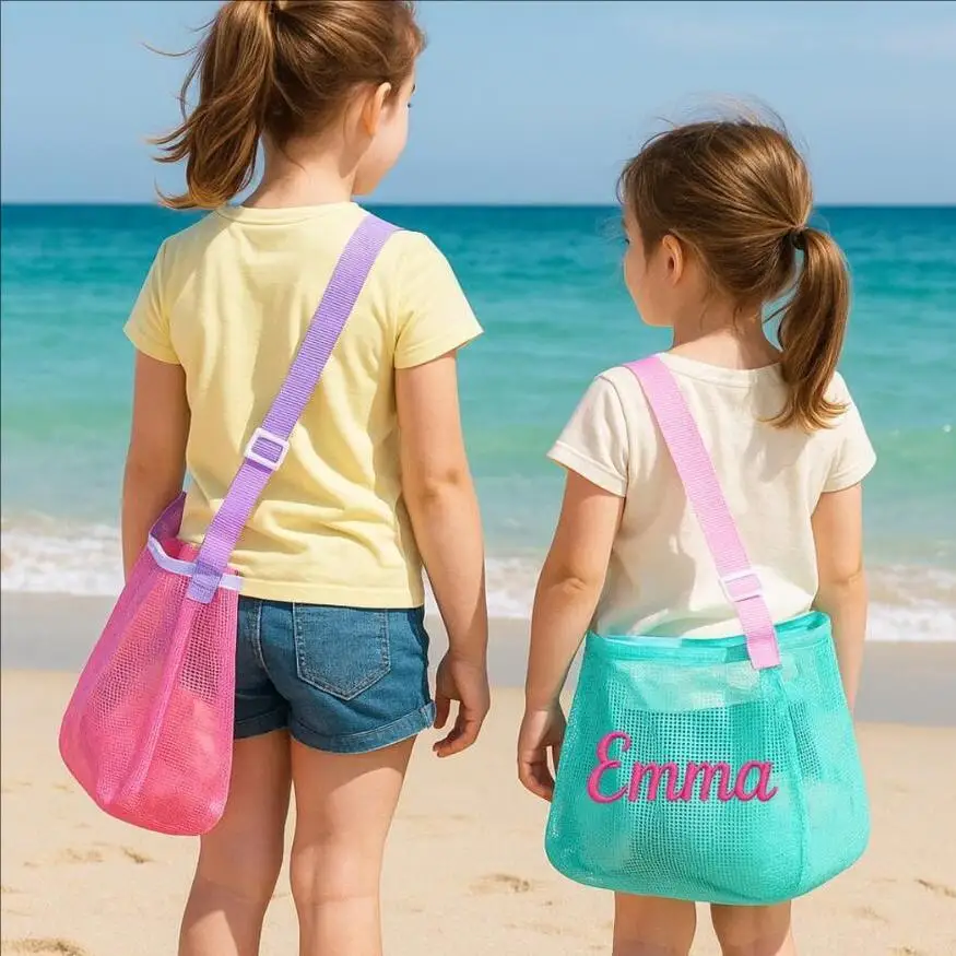 Custom Summer Beach Bag 2025 New Shell Collection Bag Personalized Unique Name For Boys Girls Foldable Storage Mini Handbags view 2