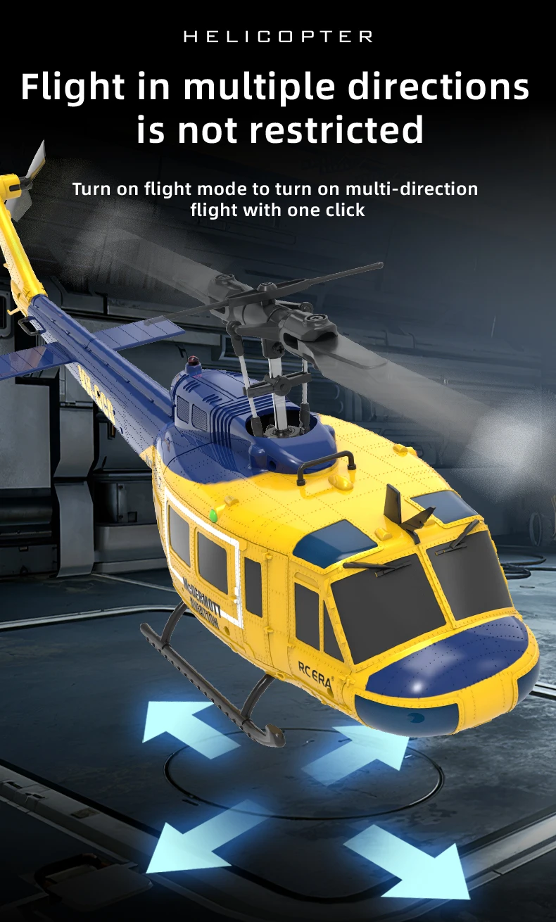 C032 RC Helicopter 2.4G 6-Aixs Gyroscope 6CH Altitude Hold Optical Flow Brushless Remote Control Helicopter Toys