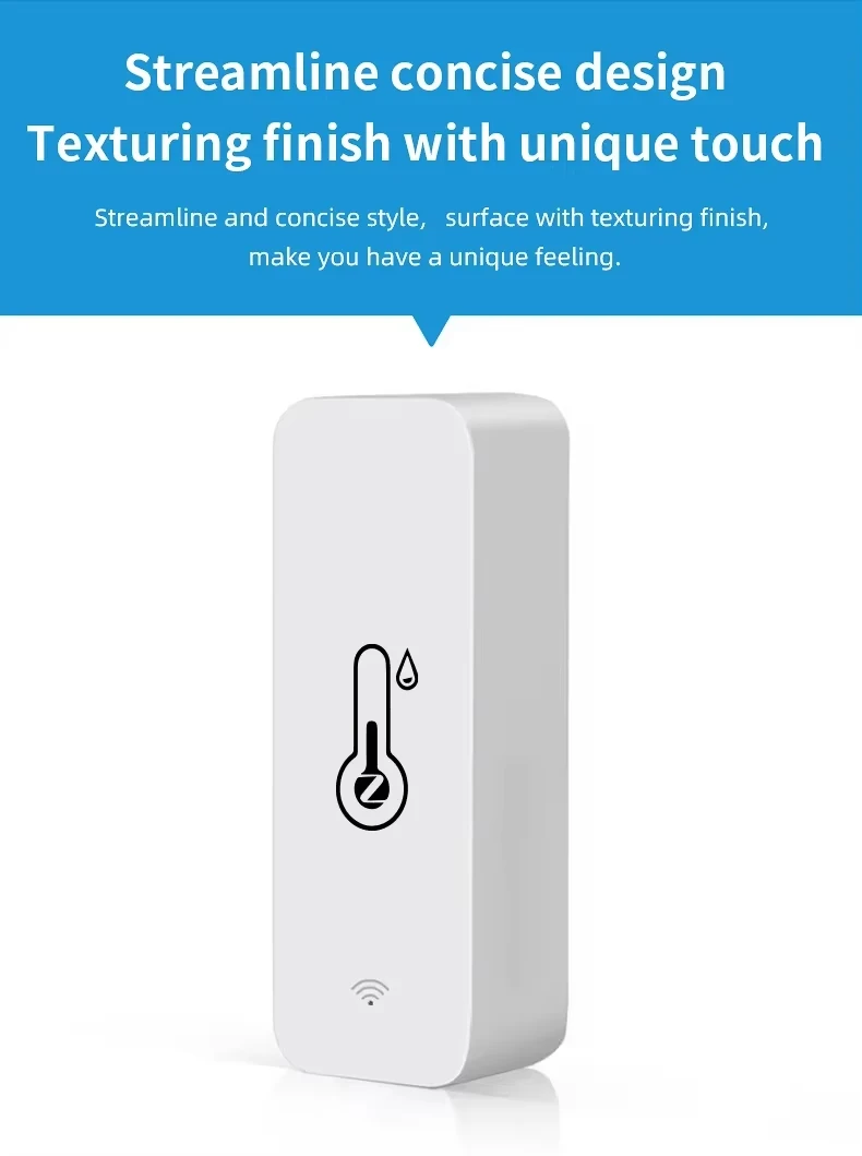 Zigbee Temperatur- und Feuchtigkeitssensor, kompatibel mit der Tuya Smart Life App, intelligentes Innenraumthermometer und Hygrometer, funktioniert mit Alexa und Google. – Detail 4