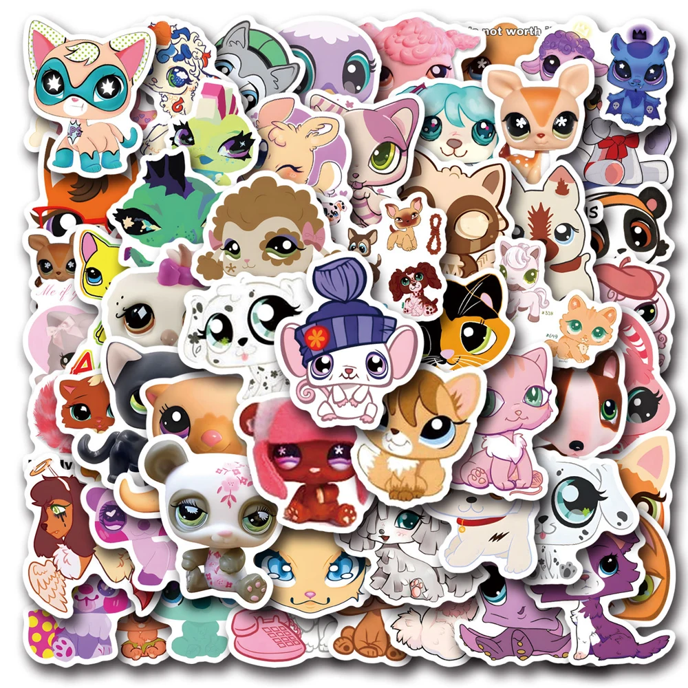 10/30/50/110pcs Cartoon Littlest Pet Shop Stickers Game Decals Anime Decals Laptop Phone Travel Luggage Decoration Sticker Toys