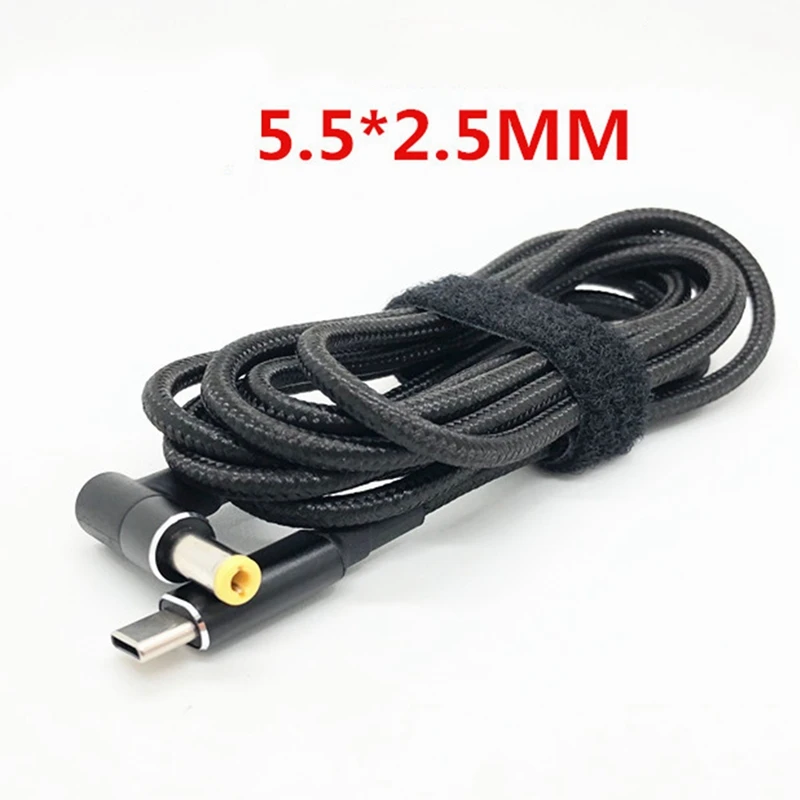 AT14 USB Type C PD Charging Cable Cord DC Power Adapter Jack Converter 5.5X2.5Mm For Lenovo For Asus/Toshiba Laptop Charger