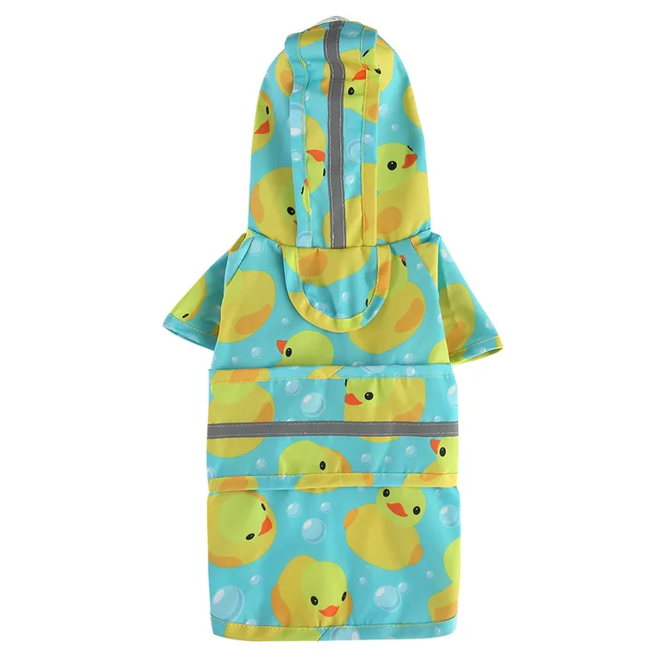 Pet Dog Raincoat Covers The Tail and The Duck Model Can Pull Medium and Large Dogs Pet Poncho. Puppy Raincoat Covers The Tail.