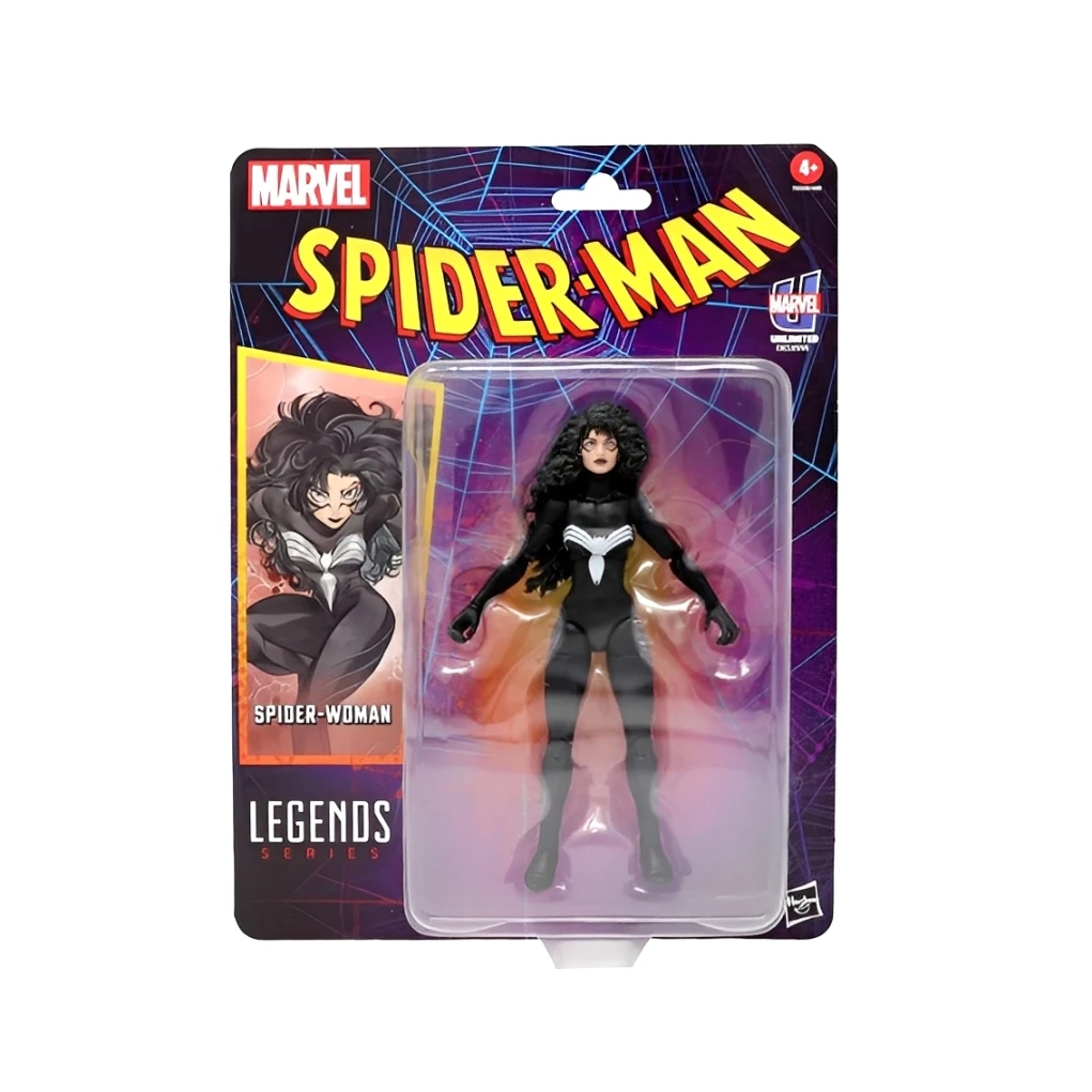 Marvel Legends Unlimited Plus Esclusiva Spider-Woman Peach Momoko Black 6" Action Figure