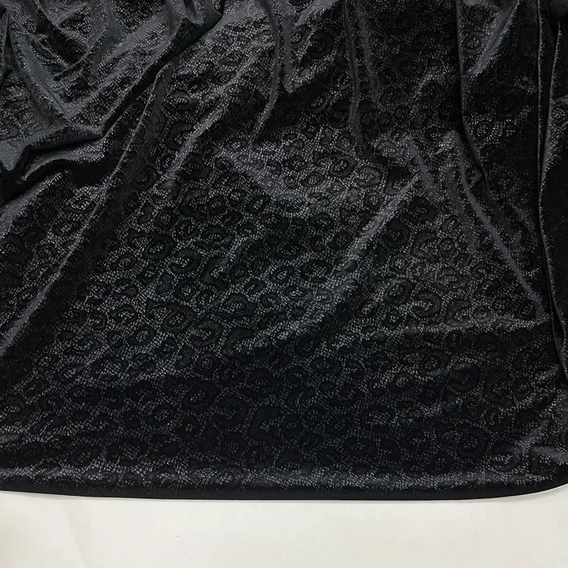 حار ختم الفضة مسحوق القطيفة سترتش لبيثون ليوبارد طباعة Diy بها بنفسك القماش فستان الملابس بالمتر مواد الخياطة #1