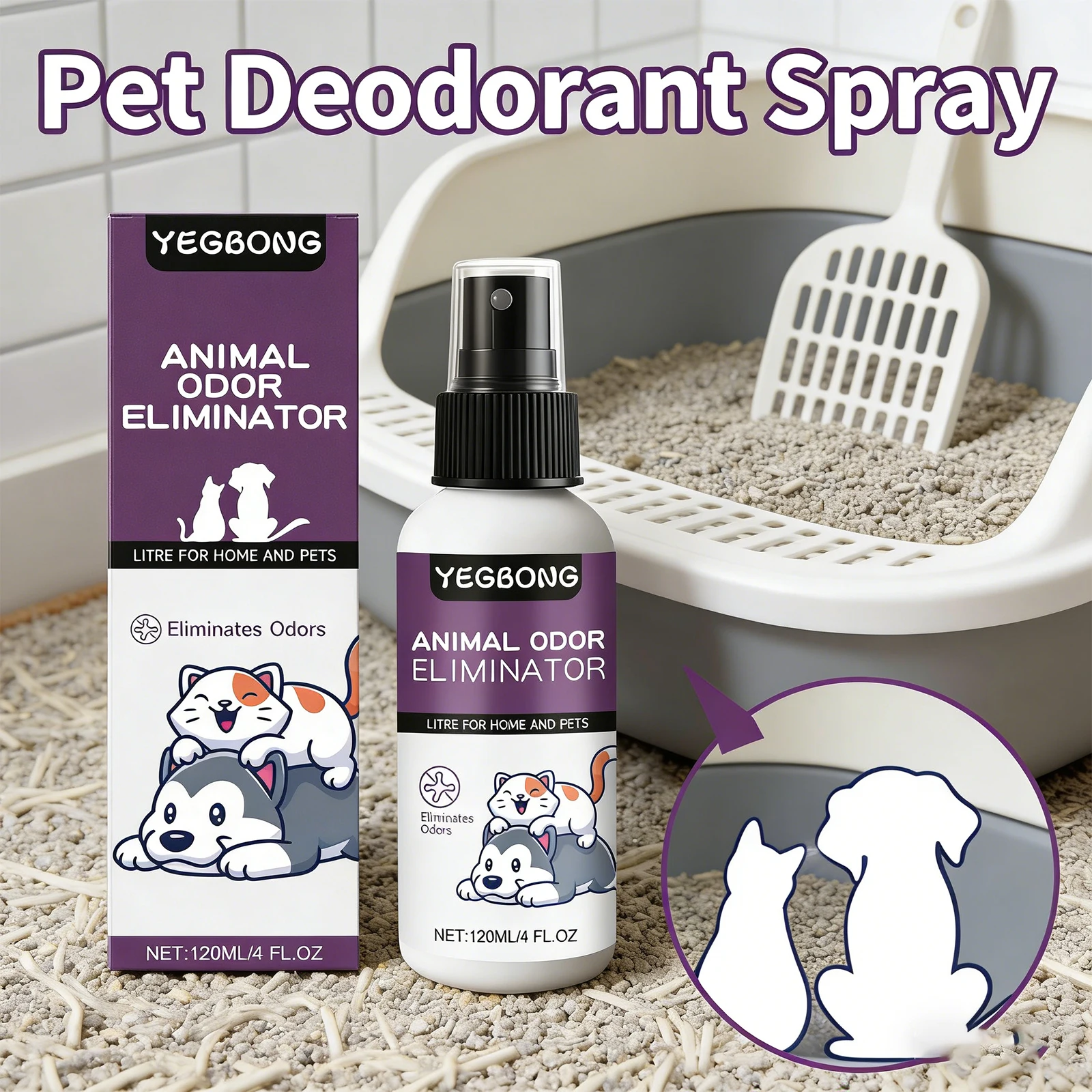 Pet Deodorant Spray Cat Litter - Scent Eliminator Spray review and price