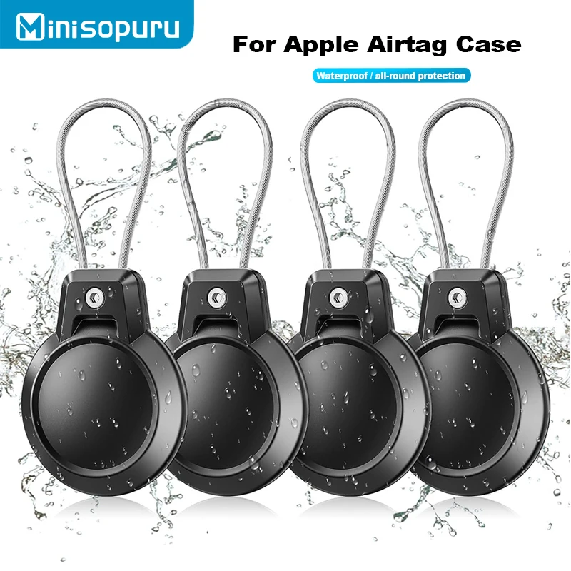 ที่วาง Airtag สําหรับเคส Apple Airtag พร้อมสายไฟกันน้ํา Airtags พวงกุญแจฝาครอบป้องกันสําหรับกระเป๋าเดินทางกระเป๋าเป้สะพายหลัง Key สัตว์เลี้ยง