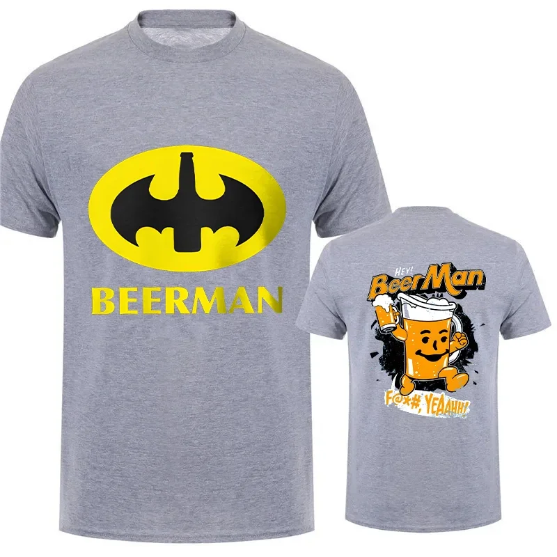 Men's Beer Man Printed T-Shirt Oversized Classic  Funny Novelty Drinking   Graphic Tees for Men Summer Tops image 5