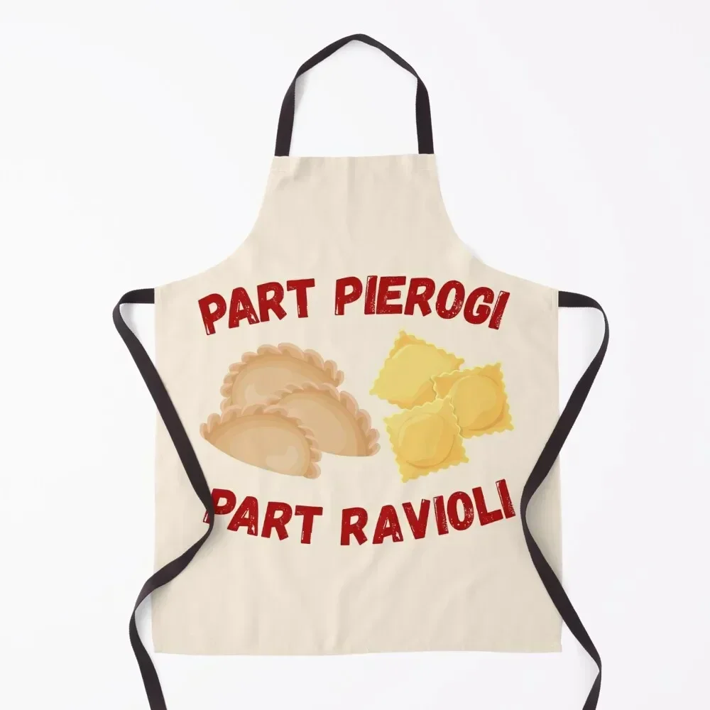 

Part Pierogi Part Ravioli Funny Italian Polish Pride Cute Apron For Kitchen Women For Man Haircut Kids Apron
