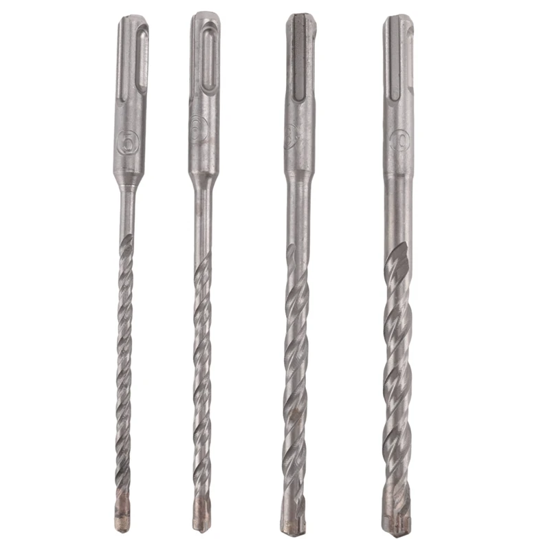 7 Pcs SDS Plus Hammer Drill Bit Set, (4-Flute) For Concrete Brick Block Stone Masonry And Granite