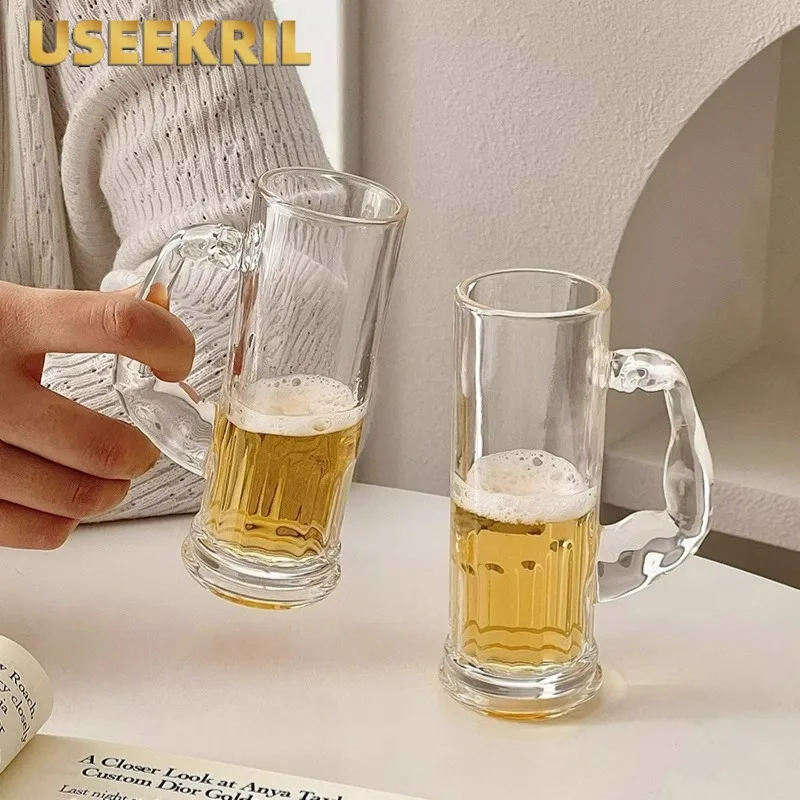 

Shot Glass With Handle, Designer Cocktail Glasses Cups, Creative Mini Beer Cup, Transparent Juice Cup,Water Drink Cups Drinkware