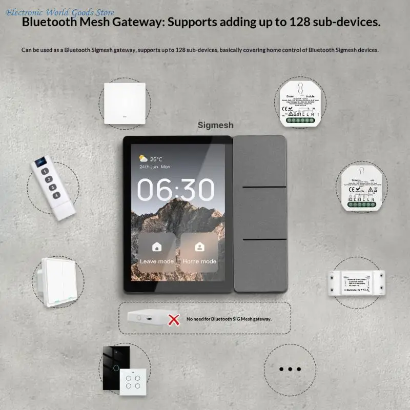 A3PD 3.5inch Display Central Control Hub WiFi Center Control Touch Panel