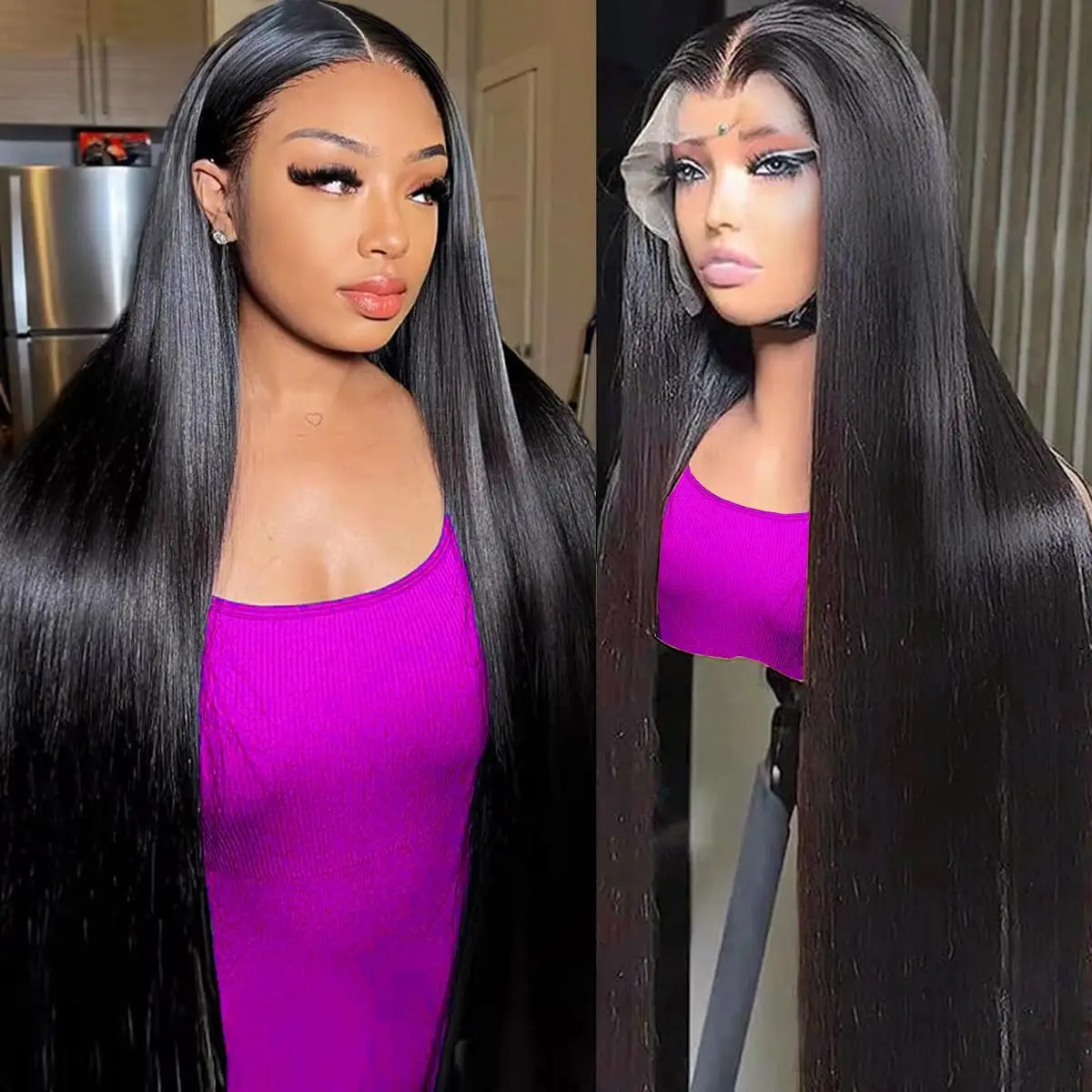 5x5 hd fechamento do laço perucas em linha reta remy perucas de cabelo humano pré-arrancado com cabelo do bebê 13x6 13x4 hd perucas dianteiras do laço para mulher 40 polegada