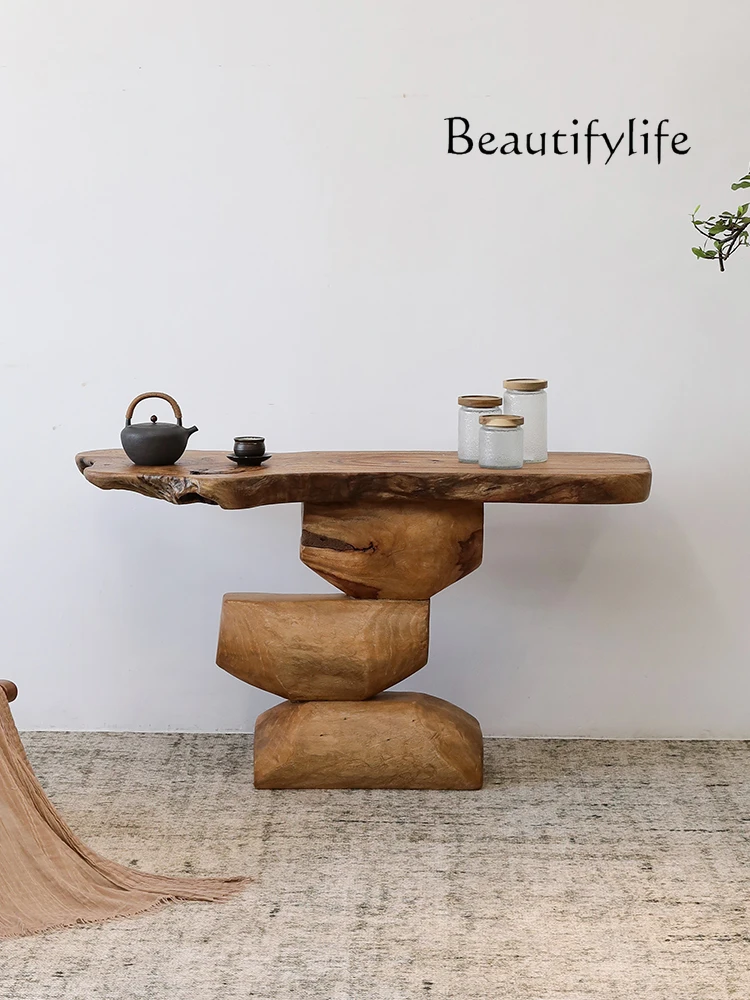 

Nordic Style Solid Wood Household Minimalist Zen Console Tables