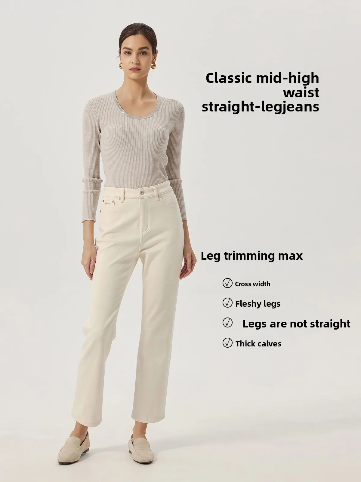 

Джинсы женские с высокой талией, прямые, на флисовой подкладке, из денима, High Tech Bla Icon Breadsti, осенне-зимние, повседневные