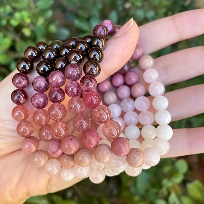 8mm Natural Stone Beaded Bracelet for Women Lucky Attract Love Wealth Good Luck Colorful Bracelet Jewelry Birthday Gift