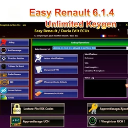 Easy Renault 6.1.4 Software for Renault ECU Programmer Clear Crash Airbag Card Keys UCH Cleaner WORK with OBDLink Renolink
