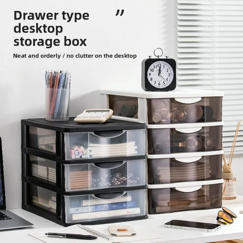 Modern Minimalist Transparent Layered Drawer Style Storage Box with Buckle Home Organization Tool Jewelry Box by Cangrong Rabbit