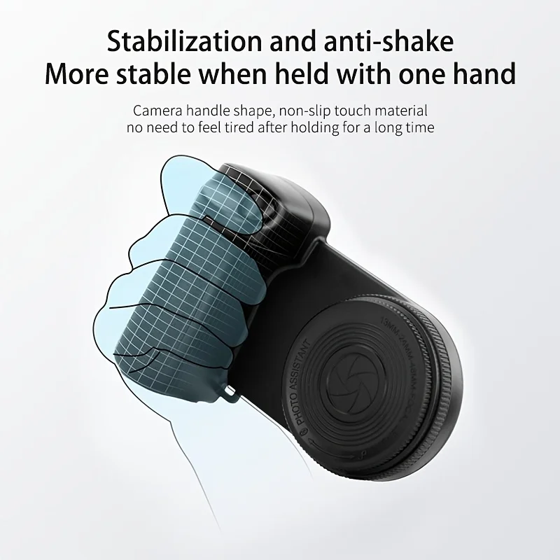 Punho magnético para smartphone, com obturador remoto bluetooth removível com luz de preenchimento, alça anti-vibração para selfie, suportes para fotos