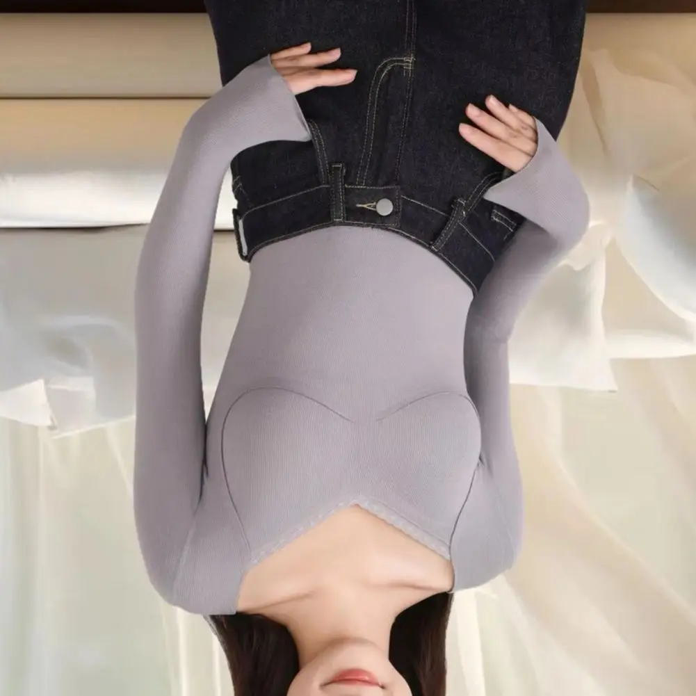 

Women Winter Base Layer Tops Warm Top Cozy Velvet-lined Women's Thermal Tops with Seamless Elastic Bottom V-neck Long for Warmth