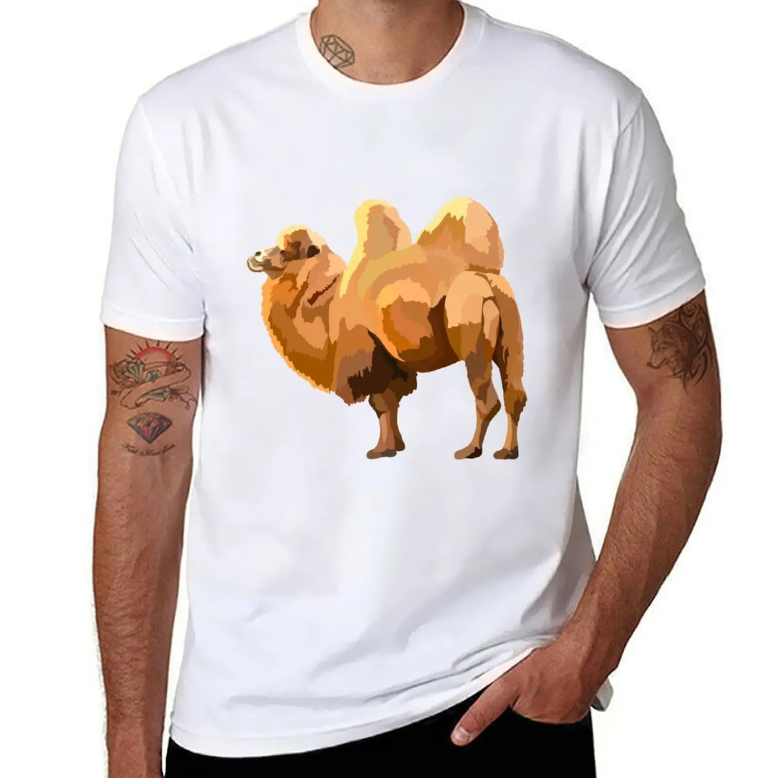 

B is for Bactrian Camel T-Shirt Trendy Print Short Sleeve T-Shirt