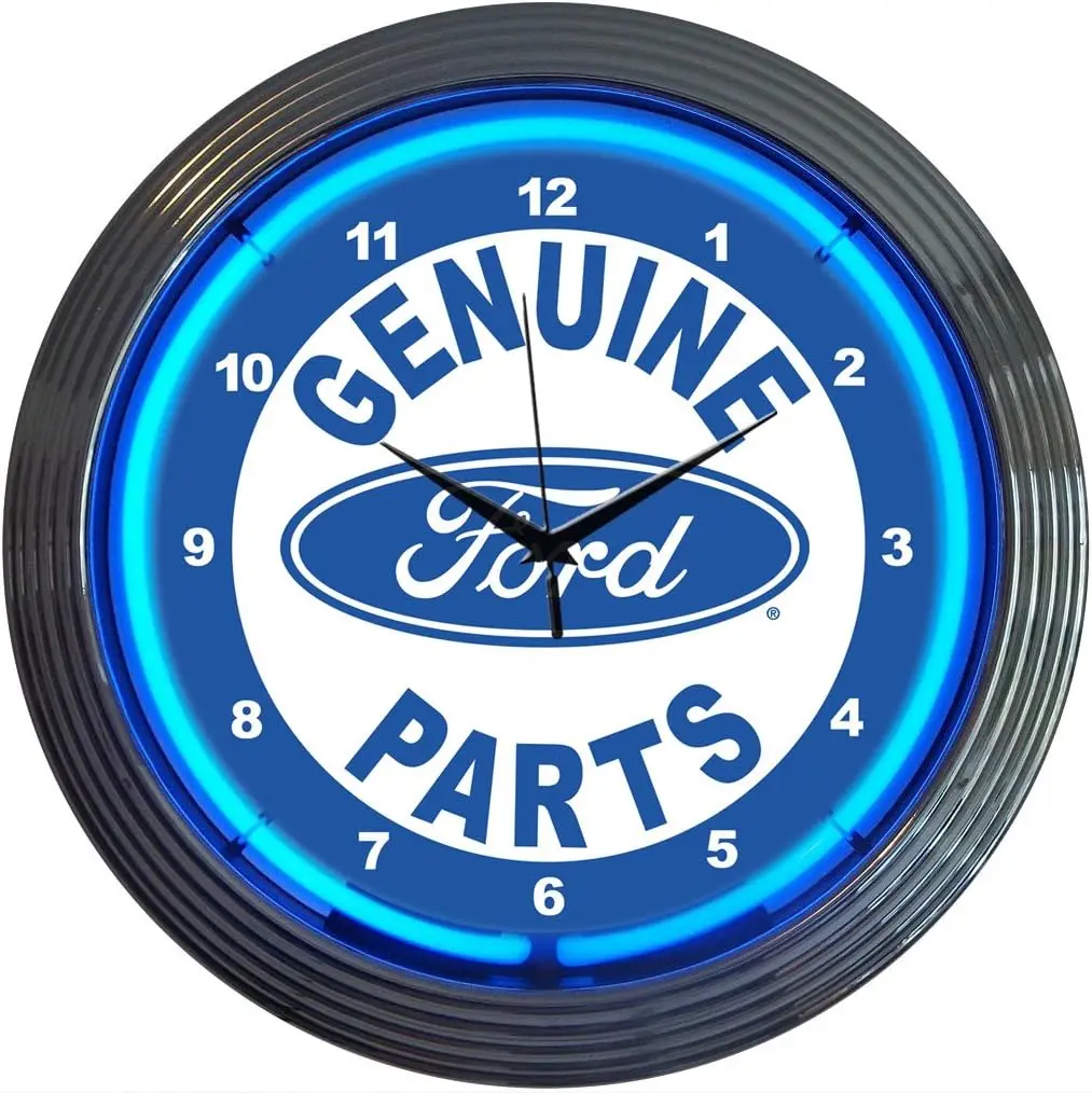 Neonetics Ford Genuine Parts Neon Wall Clock, 15-Inch