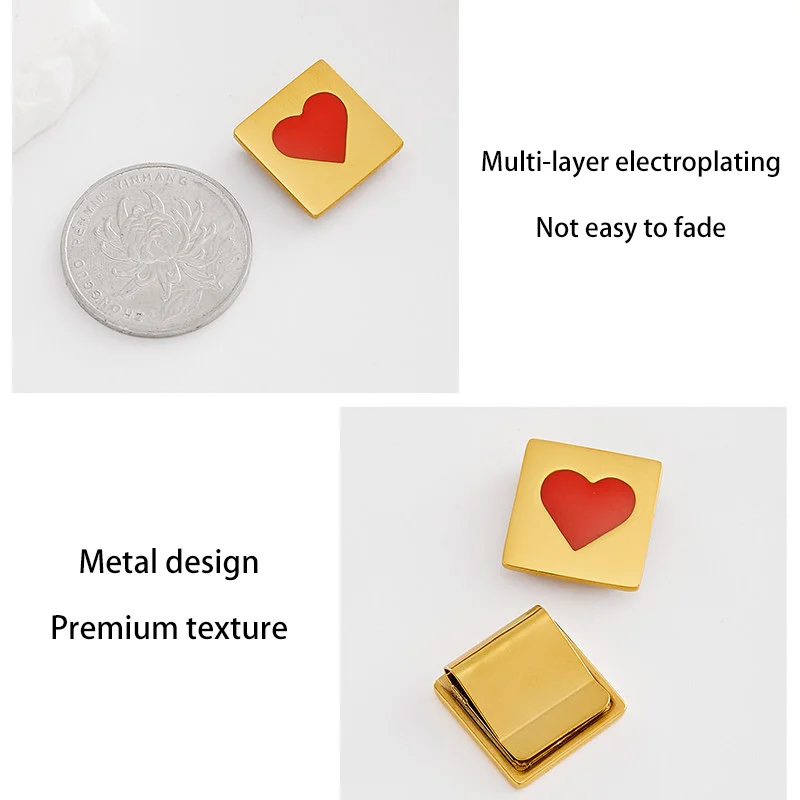 Letter Decoration Buckle For Woven Bags Handmade Diy Small Gold Buckle Durable Fashion High-quality Love Letter Bag Accessories