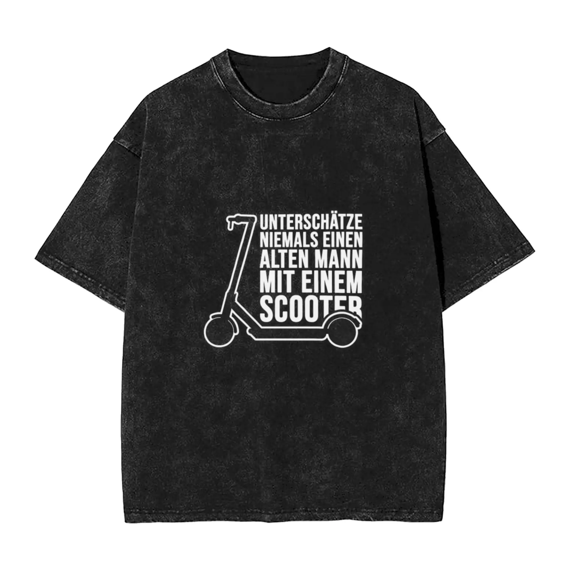 Never underestimate an old man with a scooter Classic Cool A Vintage Oversized Cotton Unisex T-Shirts