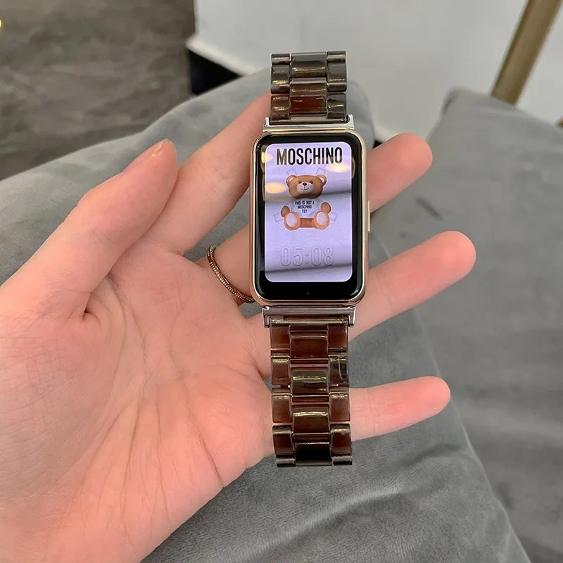 Transparent Resin Strap for Fitbit Versa 3 4 Sense 2 Versa4 Versa3 watch Replacement Band Women Men Bracelet