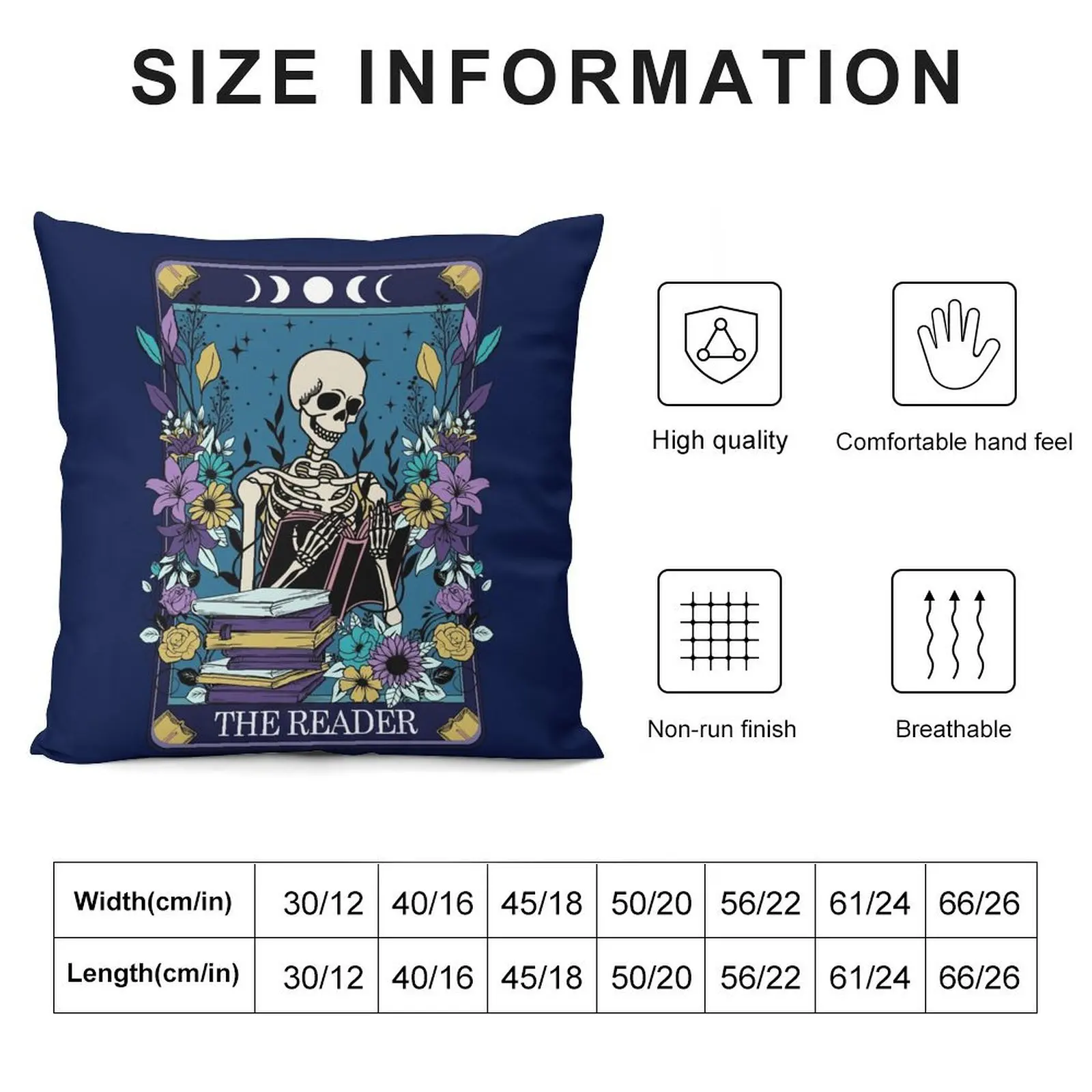 Funny tarot card with skeleton - the Reader Throw Pillow Decorative Sofa Cushions Plaid Sofa New year pillow