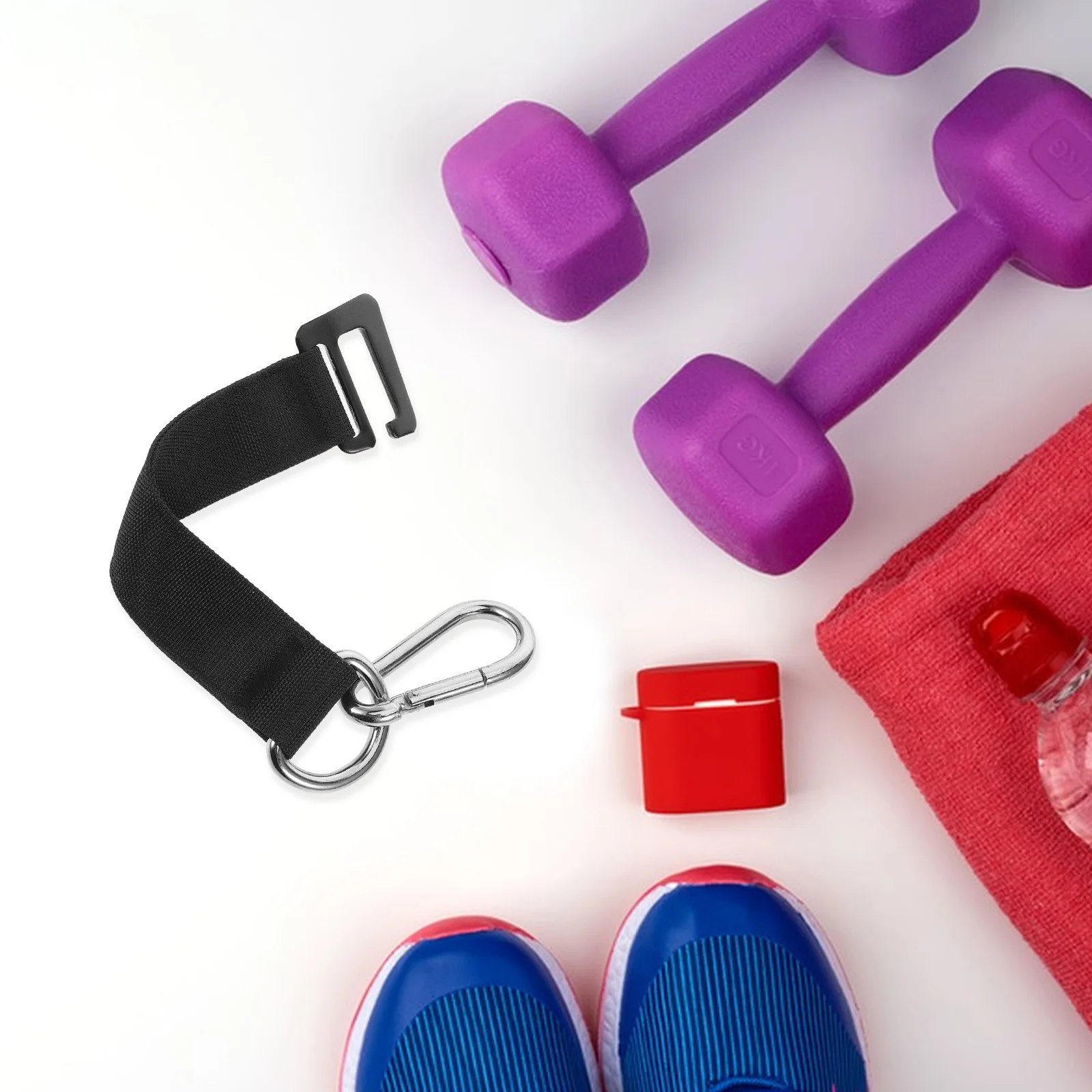 خطاف معدات اللياقة البدنية شديد التحمل للاستخدام المنزلي في صالة الألعاب الرياضية في الهواء الطلق وأشرطة تعليق متينة مع قبضة محسنة للسحب، #5