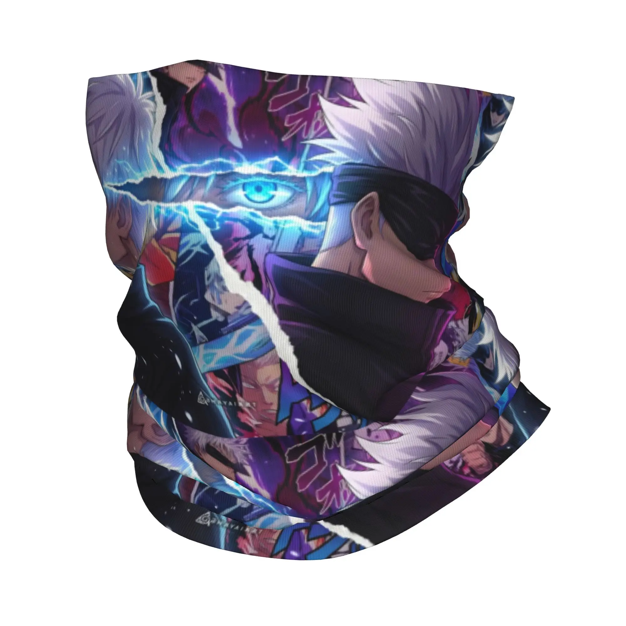 

Custom S-Satorues G-Gojoes Bandana Winter Neck Warmer Men Windproof Wrap Face Scarf for Hiking Gaiter Headband