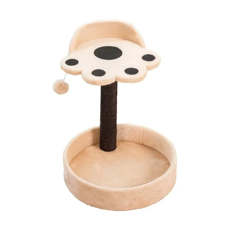 

Sisal Cat Scratching Post with Integrated Nest Vertical Cat Climbing Frame Wood Material Halloween Holiday No Shed Crumbs