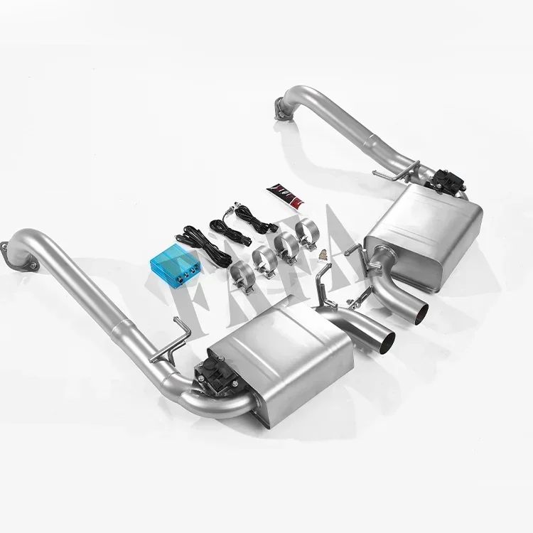 For Porsche 718 2.0T car exhaust system tail section remote control electric valve muffler exhaust