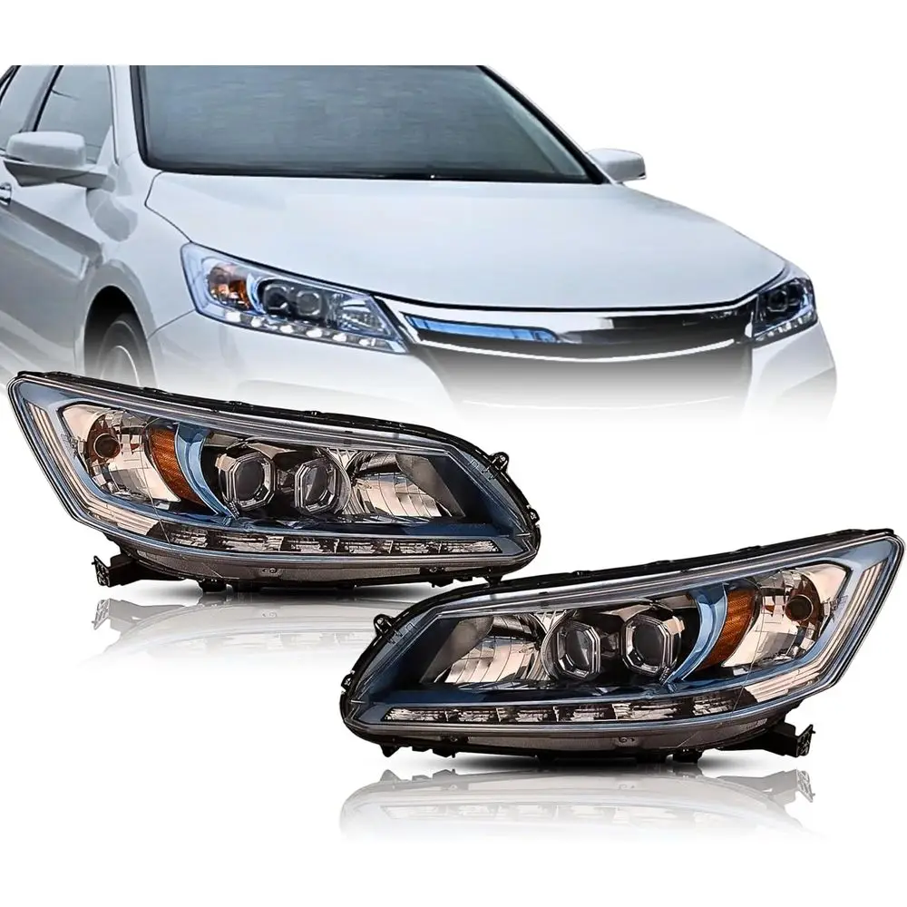 

Запасной комплект светодиодных фар для Honda Accord Hybrid Sedan 2014-2015 годов выпуска, сертифицированный, с лампами, левая и правая стороны, HO2502164