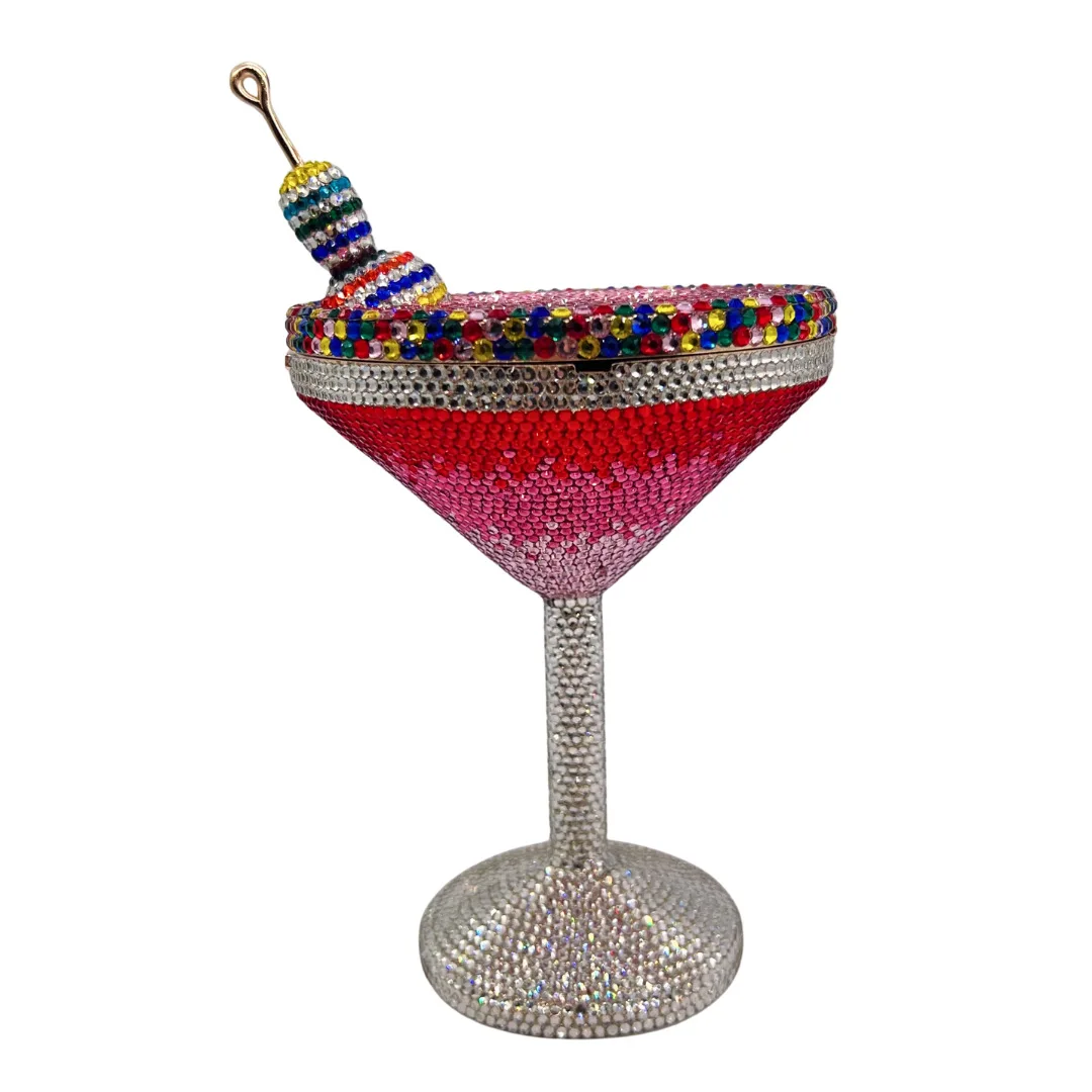 New Cocktail Goblet Diamond-Encrusted Dinner Bag Banquet Diamond Clutch Women's Bag