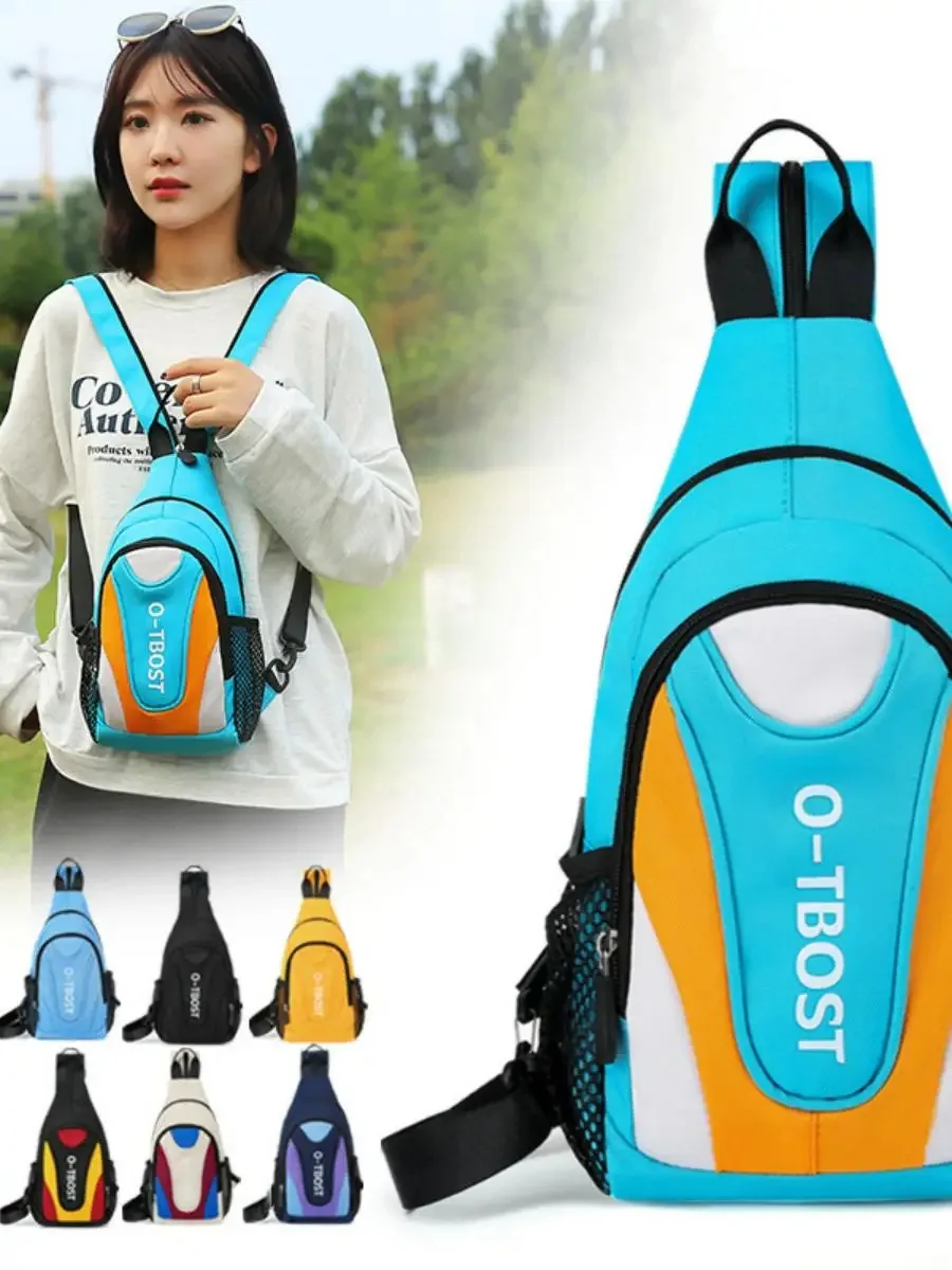 Boys Fashionable Small Chest Bag Lightweight Adjustable Strap Outdoor Crossbody Sling Bag for Spring Outing Travel Casual