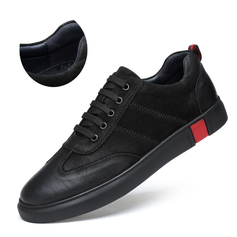 Italy Business Leather Shoes Lace Up Breathable Mens Shoes Fashion Handmade Casual Shoes Genuine Leather Black Formal Work Shoes