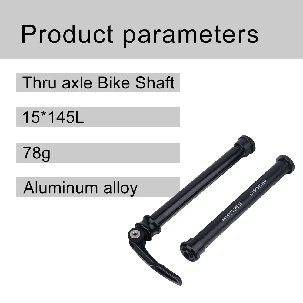 Bolany Thru axle Bike Shaft MTB Thru axle Road Bike Shaft Front Fork Shaft Skewers Quick Release Thru Axle 15*100 For Bike Fork