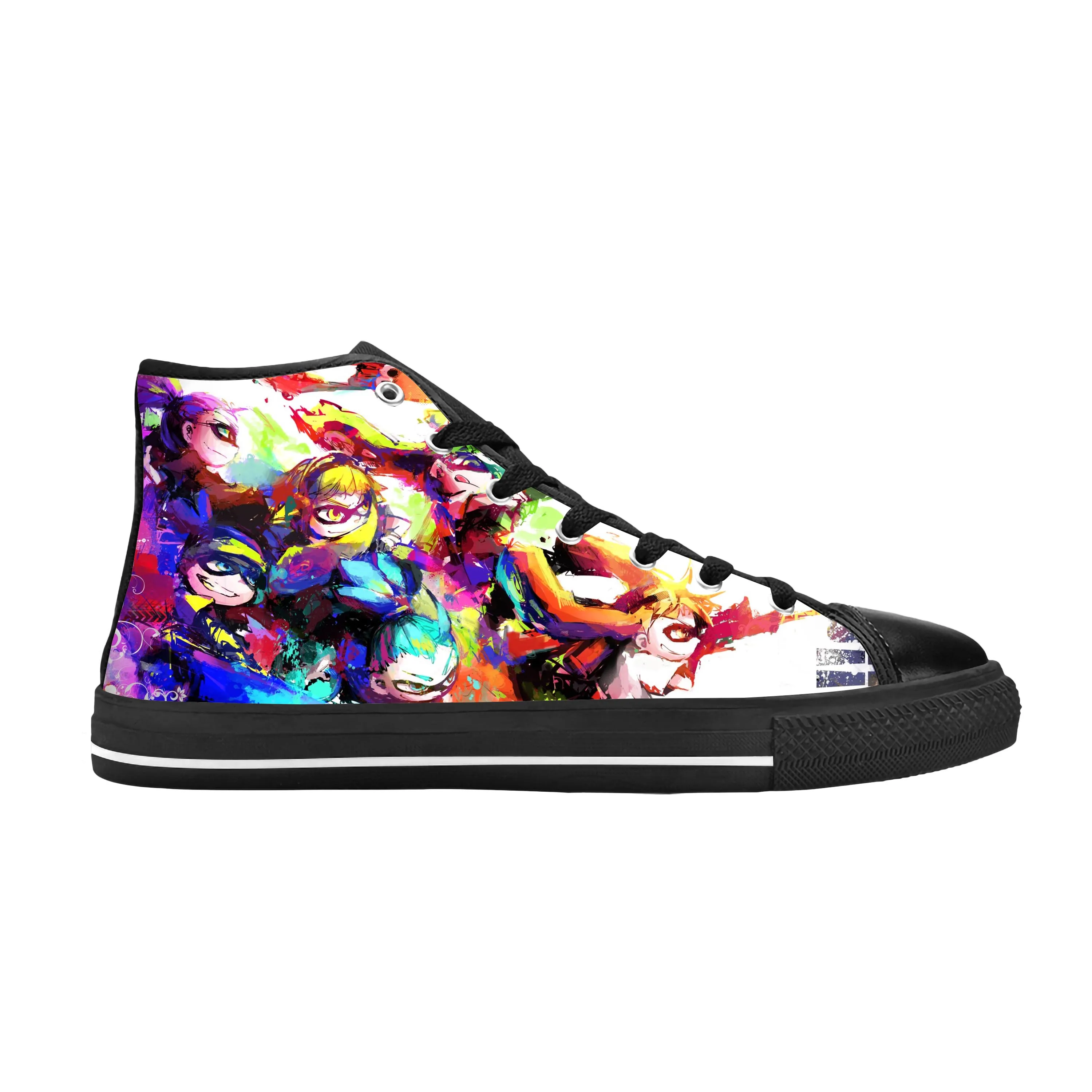 Splatoons Japanse Game Anime Cartoon Manga Comic Casual Doek Schoenen Hoge Top Comfortabele Ademende 3D Print Mannen Vrouwen Sneakers