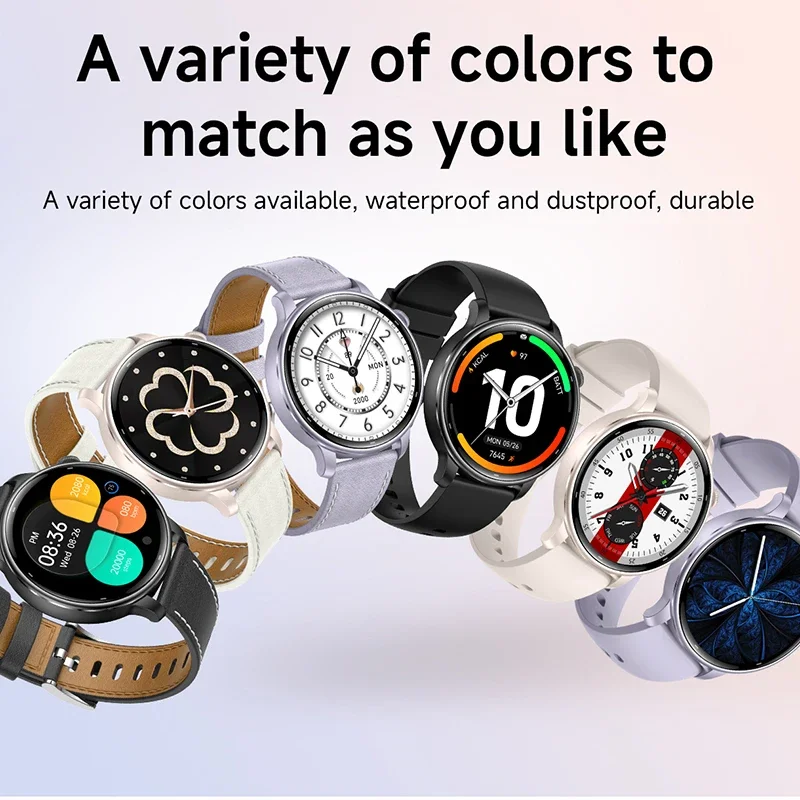 2025 New Lady Fashion Smart Watch Women 1.32" AMOLED Screen GPS Sports Mode Heart Rate Bluetooth Call 3ATM Waterproof Smartwatch