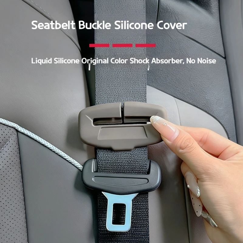 

Car Seatbelt Buckle Cover Silicone Anti-scratch Protector Safety Belt Buckle Guard Car Accessories Interior