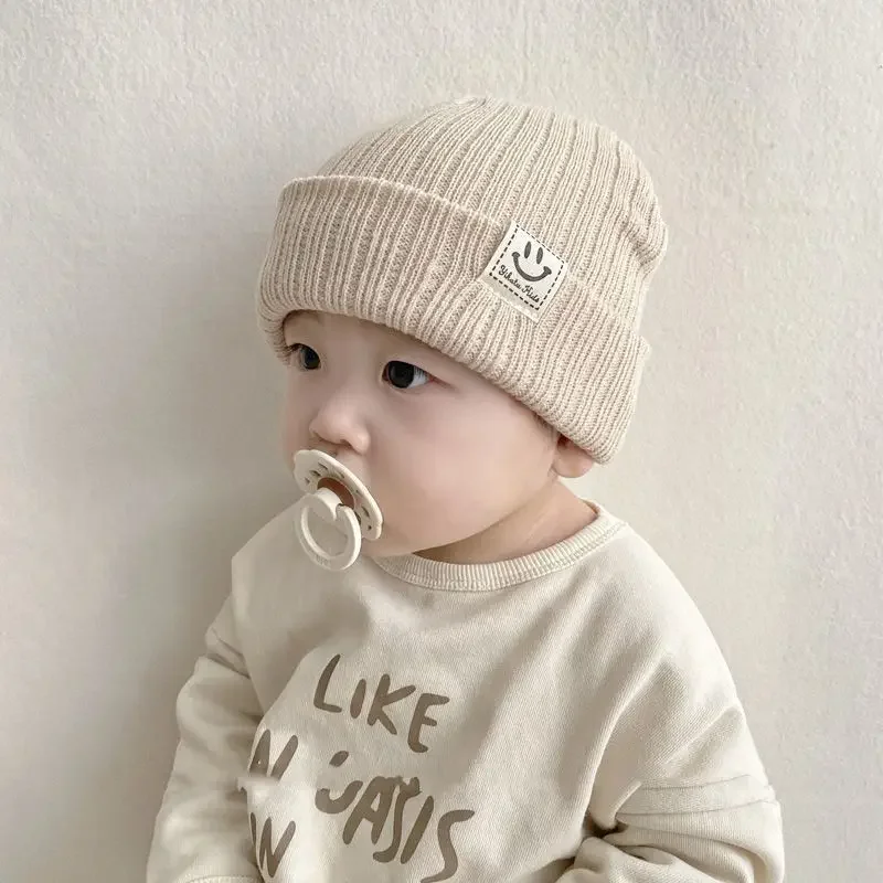 Babymütze Kinder Neugeborene Strickmütze Einfarbig Kinder Mützen Jungen und Mädchen Mütze Winter Vorschulhaus Mütze