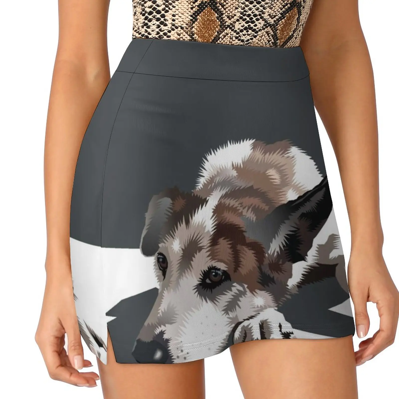 Jenny Women's skirt Sport Skort Skirt With Pocket Fashion Korean Style Skirt 4Xl Skirts Dog Dogs Pet Pets Animal Animals Vector