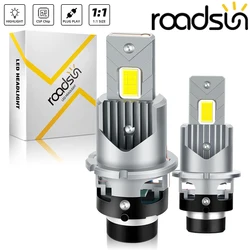 D2S D2R D4S D4R LED Headlight Bulb Canbus 28000LM 6500K Xenon White High Power CSP Smart Chips Double Copper Tube Cooling Fan