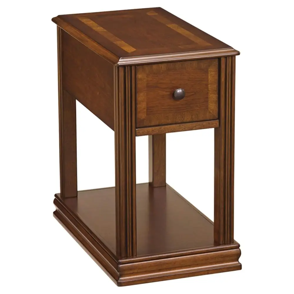 

Breegin New Traditional Wooden Chair Side End Table, Brown
