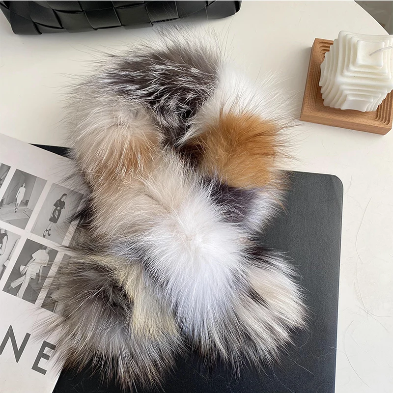 New 100% High End Real fox fur collar Woman luxury comfortable real fox fur scarf Lady Elegant real fox fur collar