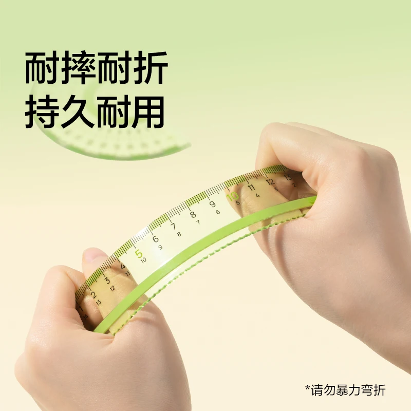 Deli 1pcs Ruler Set 15cm Straight Ruler 180 Degree Protractor 45/60 Degree Triangle Ruler Stationery Set Student&Office Supplies