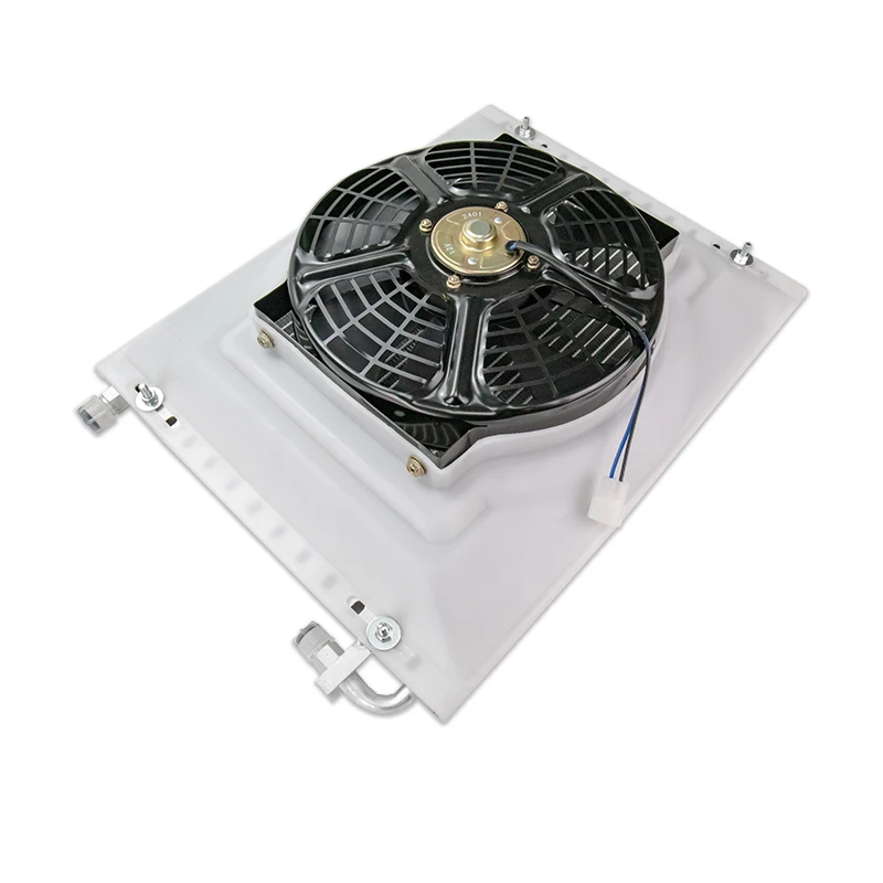 14'' x 18'' Universal Radiator Cooling Fan Assembly Aluminium Condenser Assembly  for Vintage Car Truck Pickup AC Conditioning