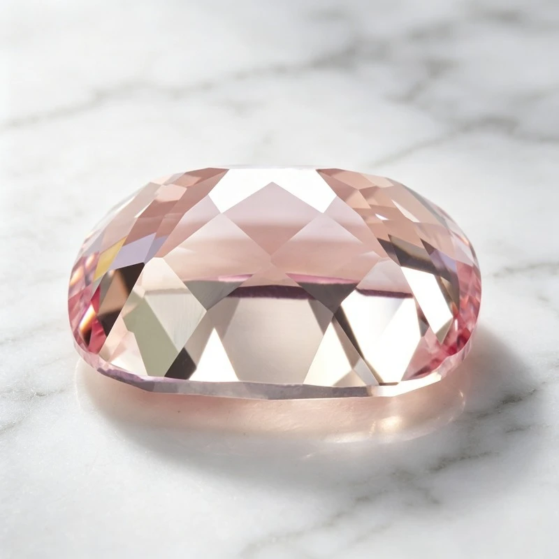 Hochwertiger Labor-Saphir in Rechteckiger Kissenform, Sakura-Rosa, Edelstein für Schmuckherstellung, Wählbare Zertifizierung – Detail 2